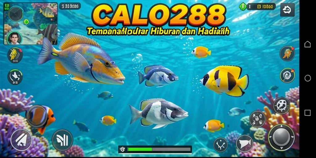 Screenshot menunjukkan momen seru saat menembak ikan di CALO288.