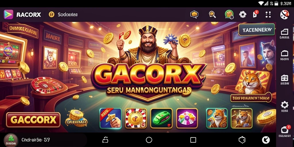 Gameplay GACORX dengan grafis mengagumkan dalam suasana Kasino.