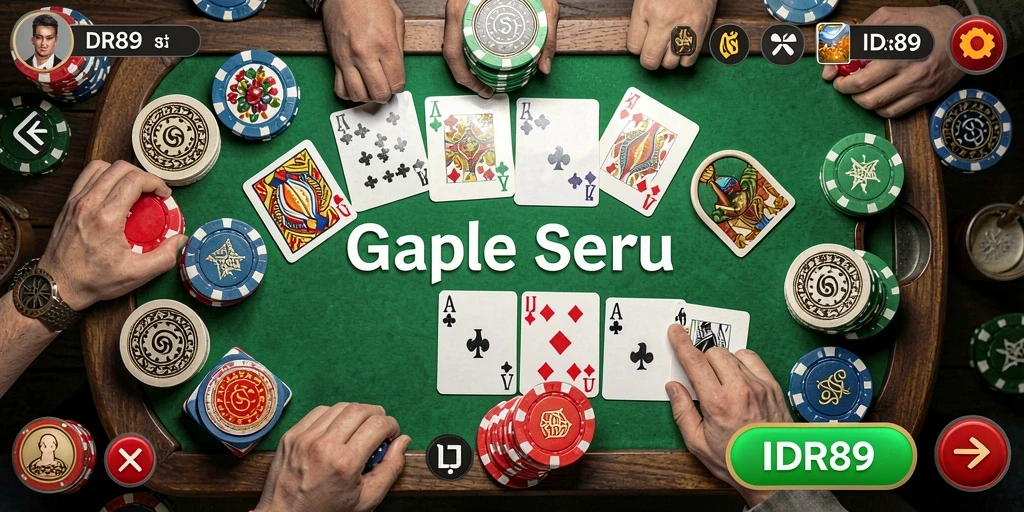 Screenshot IDR89 menampilkan gameplay Gaple yang menarik.