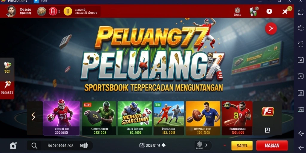 Screenshot gameplay PELUANG77 menampilkan taruhan olahraga yang menarik.