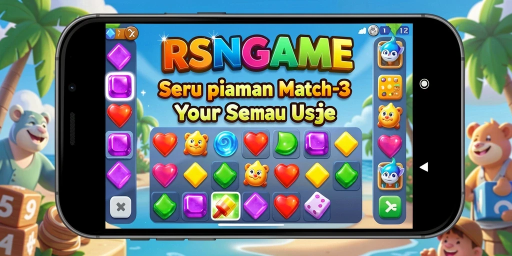 Gameplay seru dan menantang di RSNGAME dengan elemen Match-3.