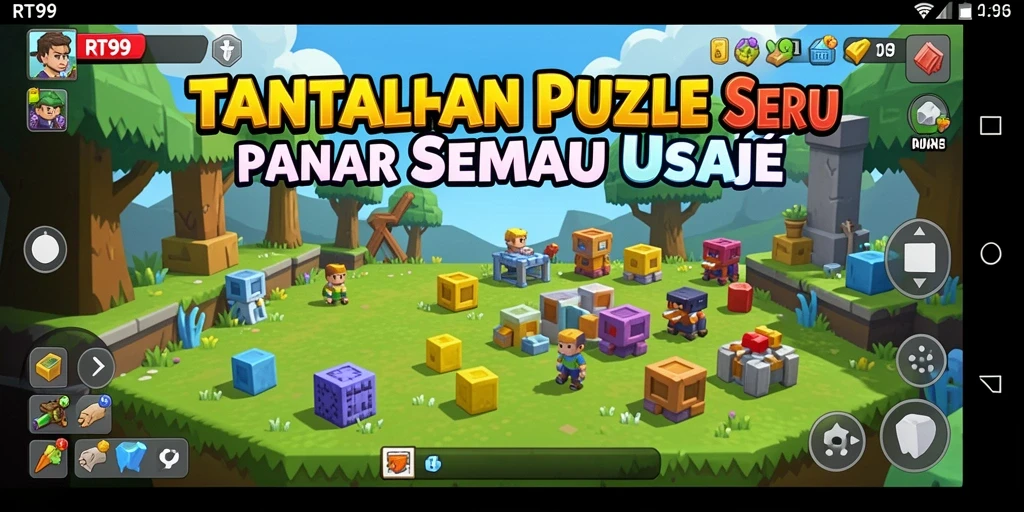 Screenshot game RT99 menunjukkan tantangan Puzzle yang menarik.